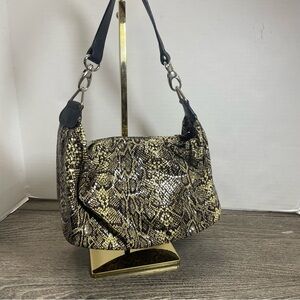 Cosci made in Italy Snakeskin Patterned Shoulder Bag purse. Soft. Pre-owned.